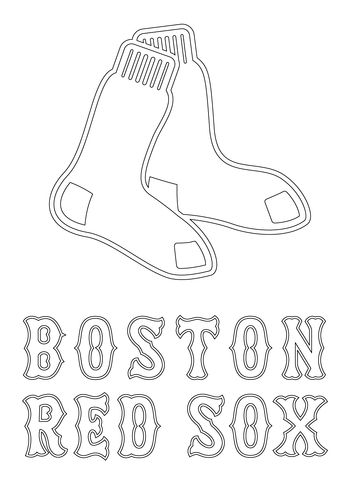 Boston Red Sox Logo  Coloring Page